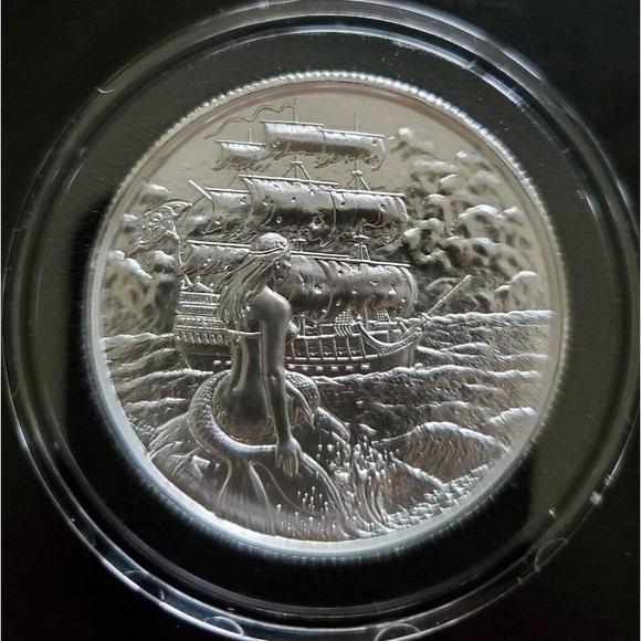 2 oz Elemetal Siren Ultra High Relief Silver Round (Privateer Series #2, New)